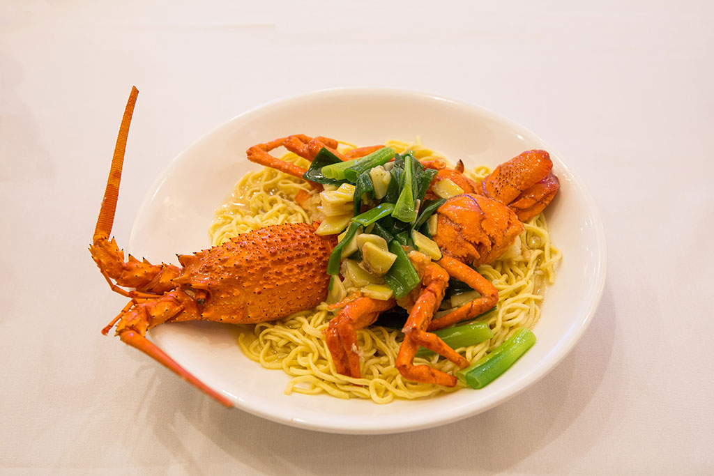 Dish Parkland Live Lobster in Ginger and Shallots with E Fu noodles - Live Lobster in Ginger and Shallots with E-Fu noodles