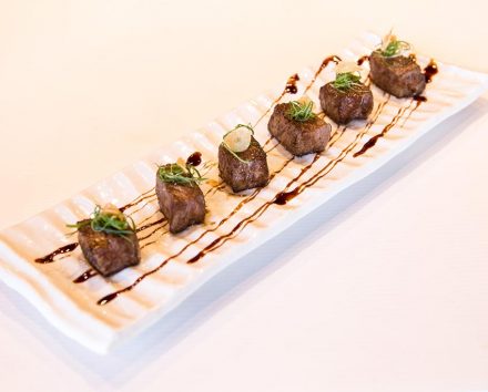 hanazushi Dish Flame Grilled Wagyu Beef with Truffle Sauce 440x354 - Flame Grilled Wagyu Beef with Truffle Sauce