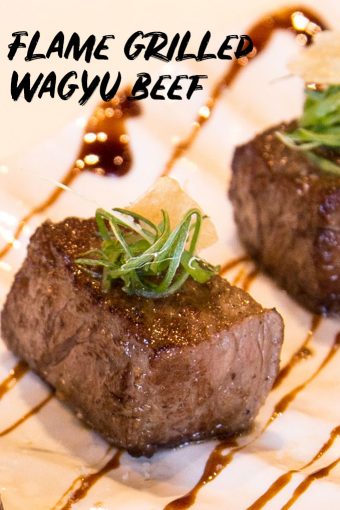 hanazushi Recommendation Flame Grilled Wagyu Beef with Truffle Sauce 340x510 - Hana Zushi