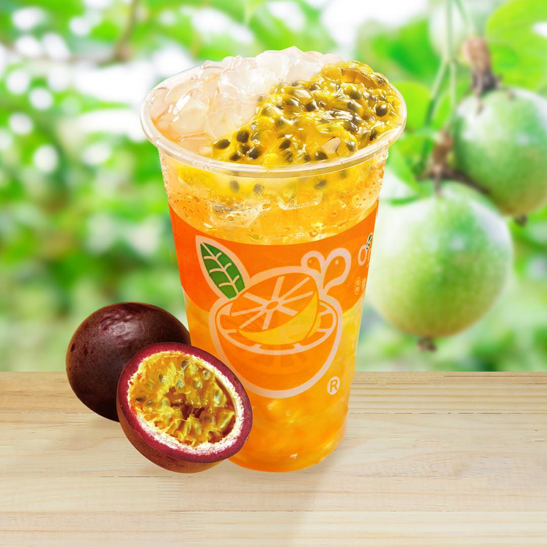 Orange Tea Passionfruit QQ Mountain Green Tea - Passionfruit QQ Mountain Green Tea