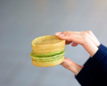 Papas Pancakes Matcha Taro Pancake 2 440x354 - Matcha Taro Pancake