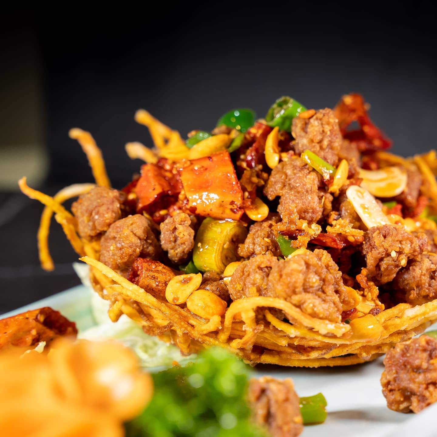Deep Fried Beef Dices w: Crispy Chilli