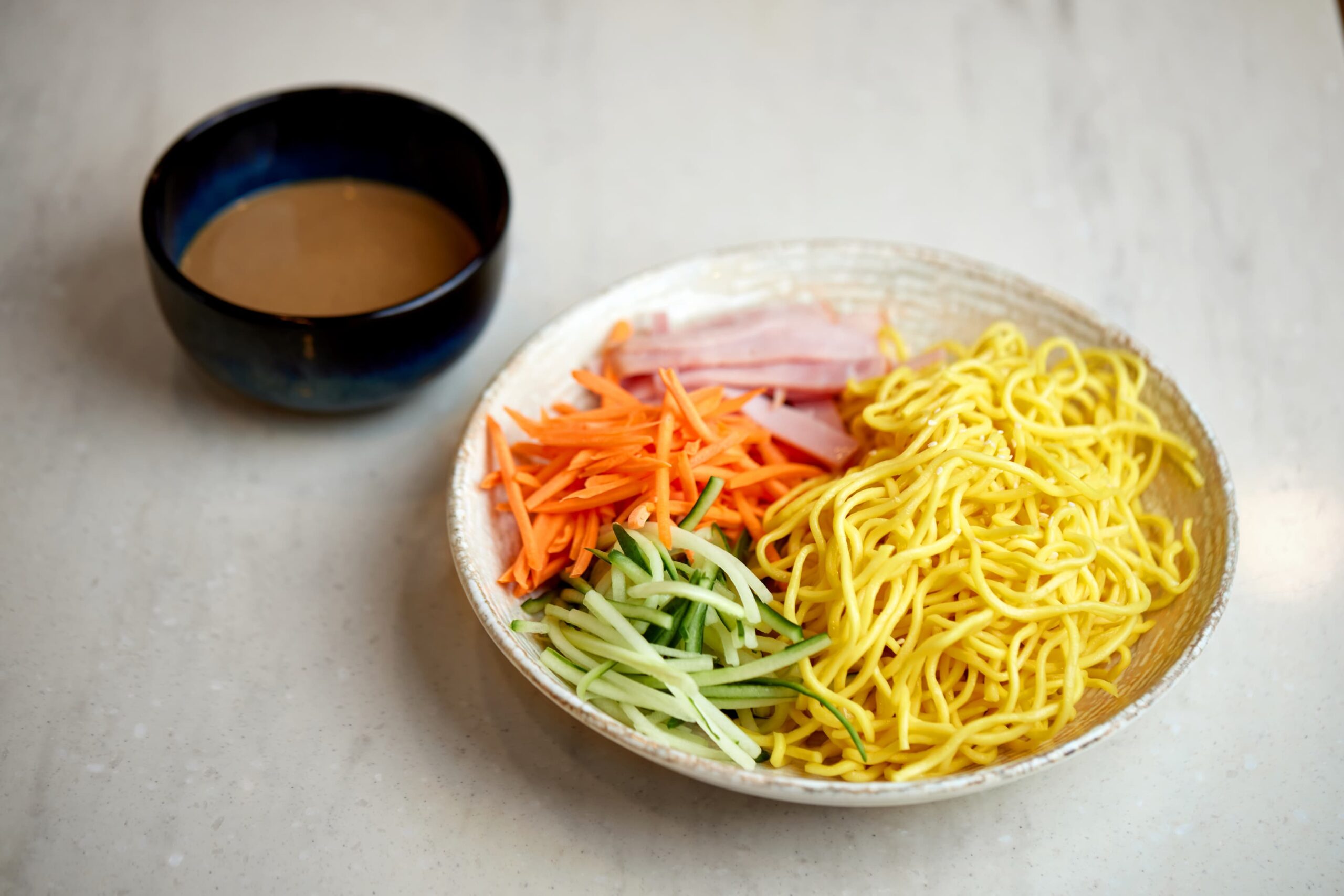 Taiwanese Cold Noodle Serve with Special Sesame Sauce