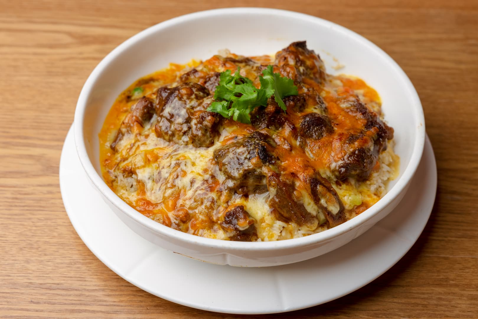 Curry Beef Brisket Cheesy Baked Rice