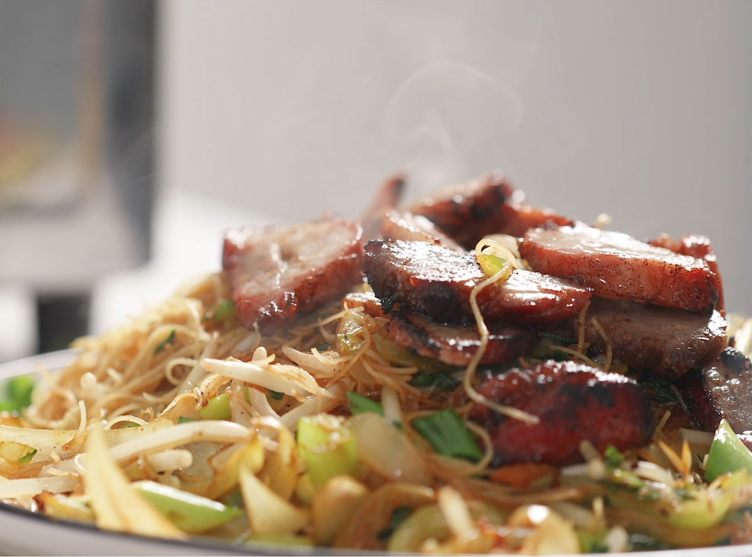 Singapore Noodles + Char Siu Pork Recipe